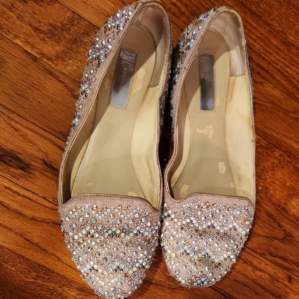 INC International Concepts Sparkling Rhinestone Flats